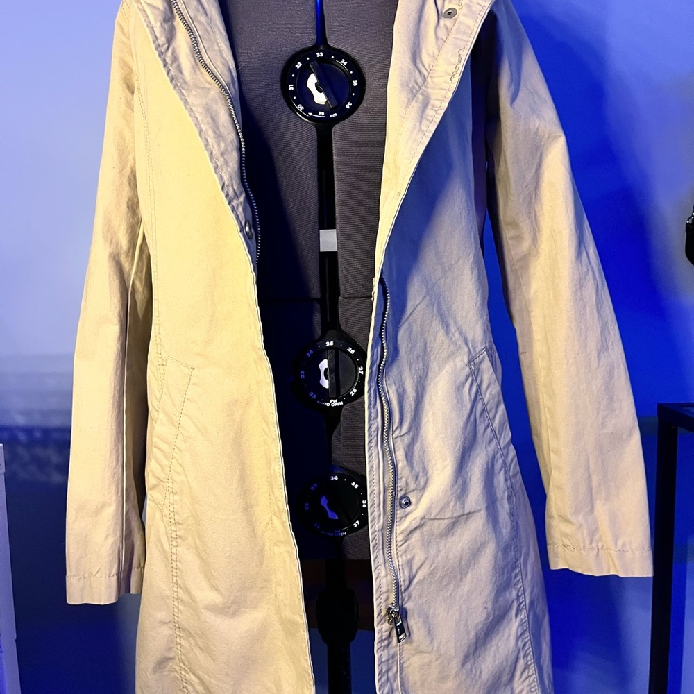 Only Cream Trench Coat with Hood
